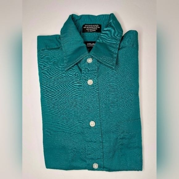 Teal Holiday Editions Boys M Size‎ 8 Button down Shirt - Picture 1 of 4